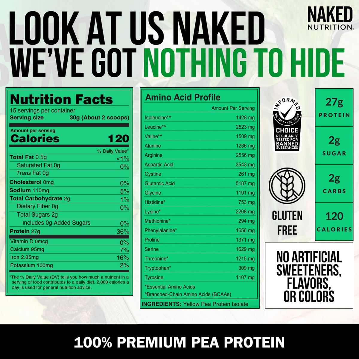 Pea Protein Isolate and Creatine Monohydrate Unflavored C789