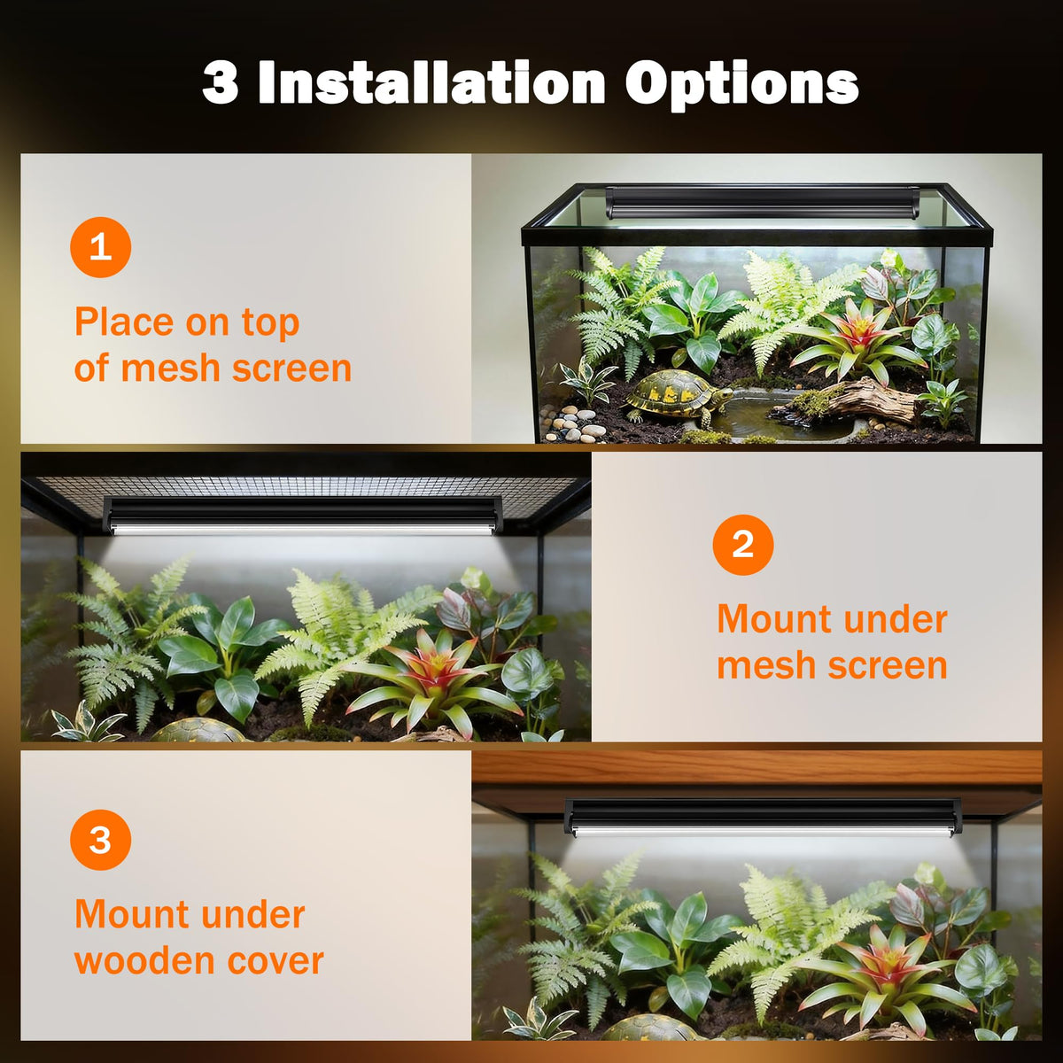 24W 22" UVB Reptile Light Fixture Y587488