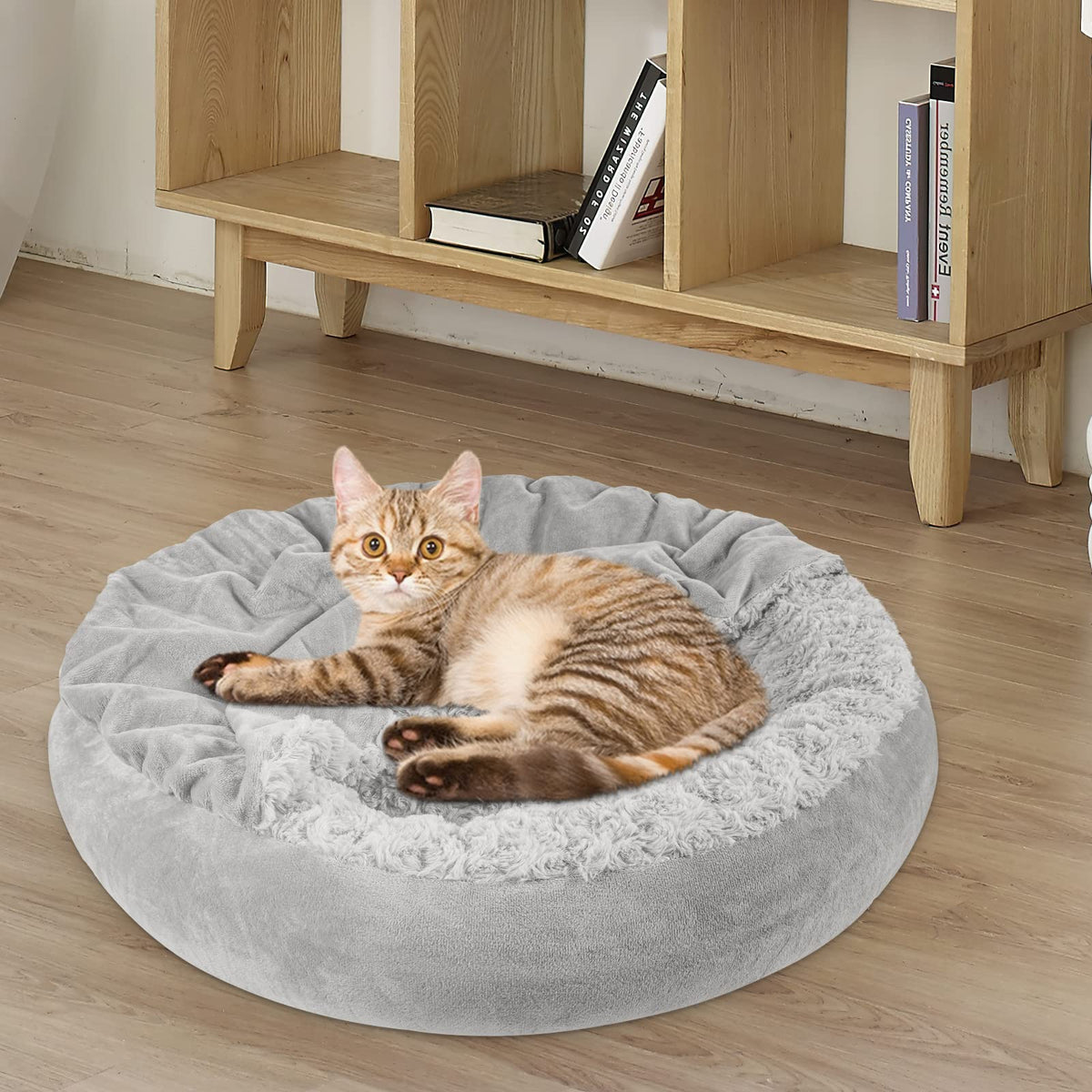 Hooded Blanket Donut Round Dog Bed 23 inch F32031