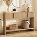 45" Fluted Console Table with 2 Drawers and Open Shelf V123497