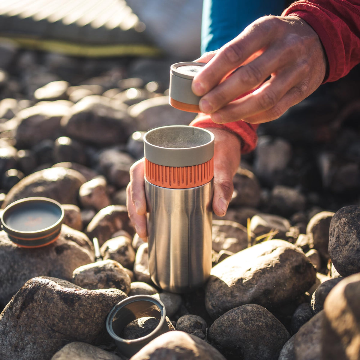 Portable Coffee Maker and Insulated Travel Mug, 10 fl oz J928467