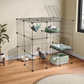 3-Tier Detachable Metal Wire Cat Cage Playpen X4000