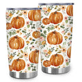 20 Oz Floral Pumpkin Tumbler with Lid Straw T7951