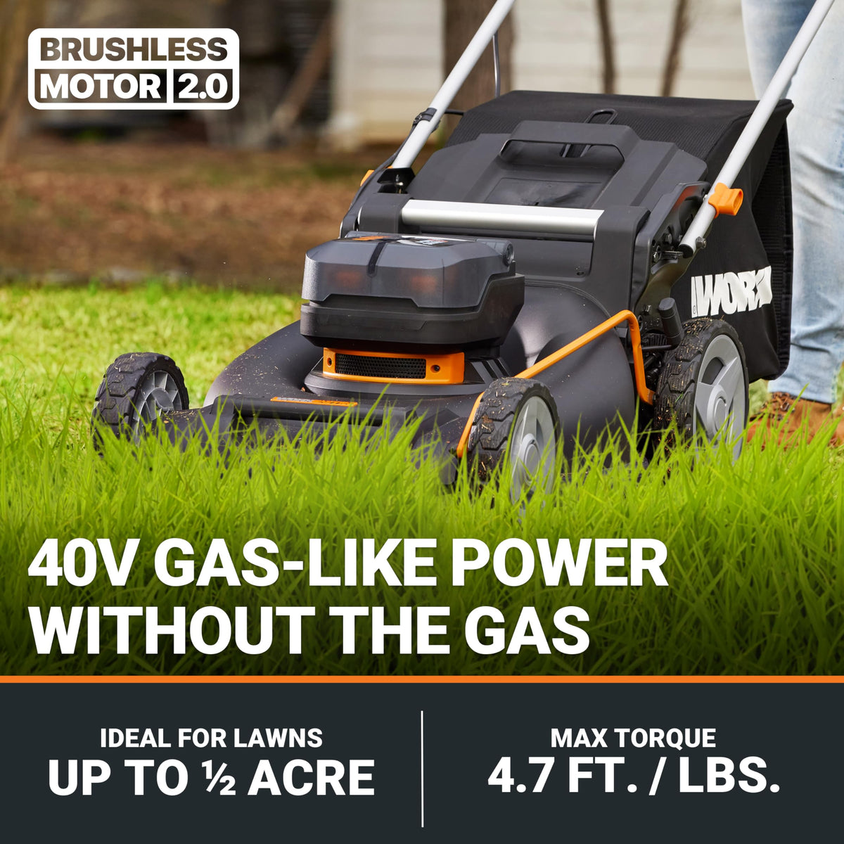 Cordless Lawn Mower, 40V 21" 3-in-1 Grass Mower F58508