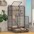 Black Four Layer Metal Cat Cage Dog Crate A311