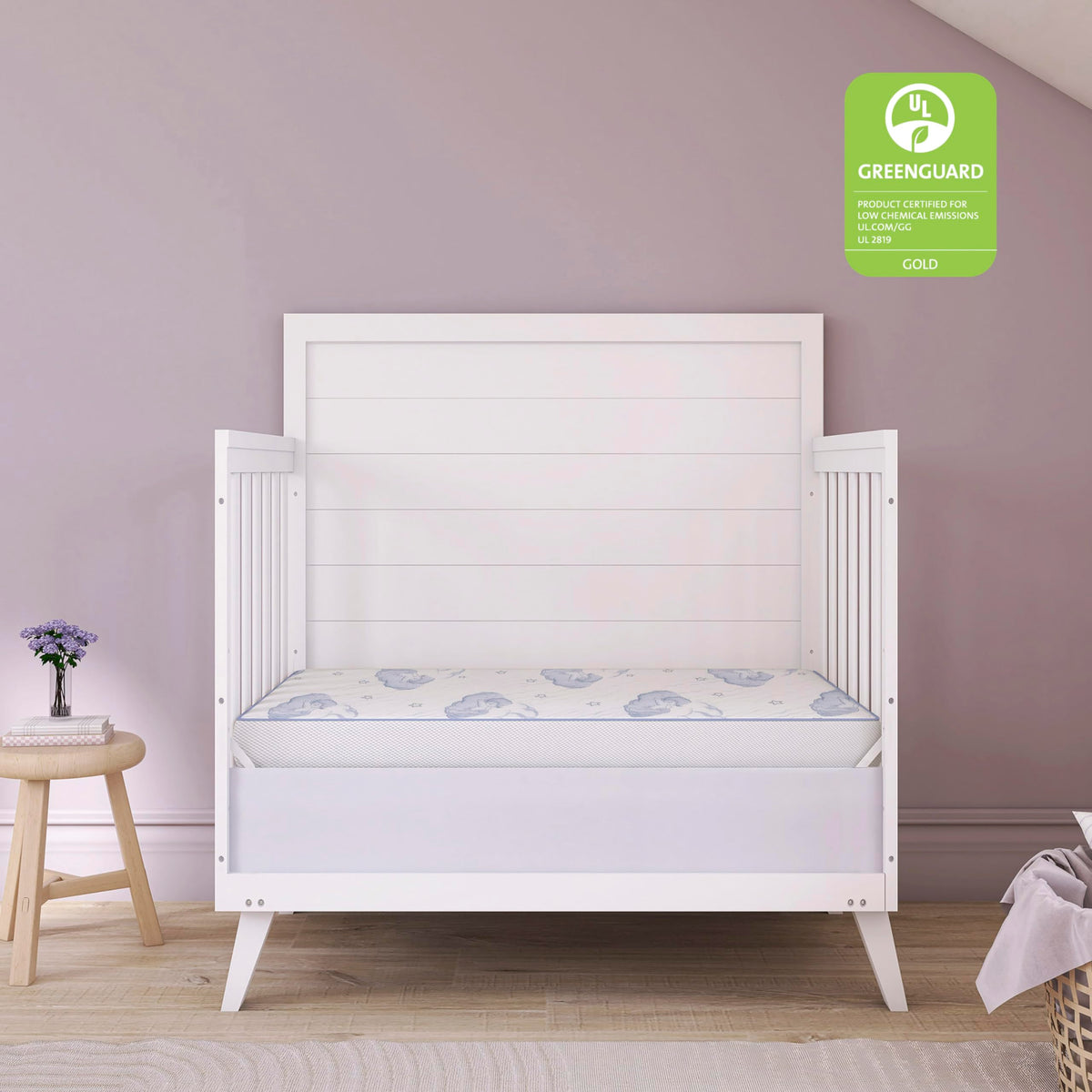 2-in-1 Breathable Inner Spring Portable Crib Mattress G983345