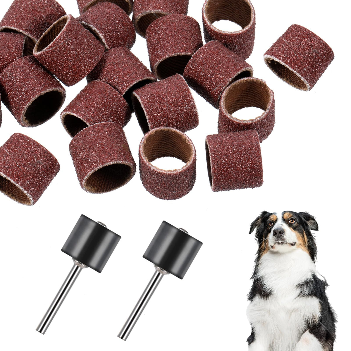 42 Pcs Pet Nail Grinder Replacement Kit with Sanding Bands K347