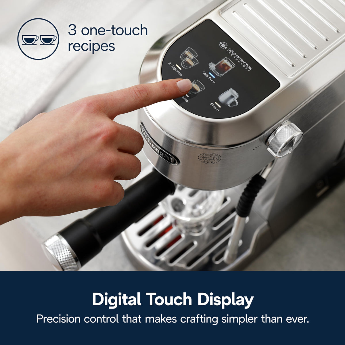 Compact Espresso Machine with Milk Frother F8153