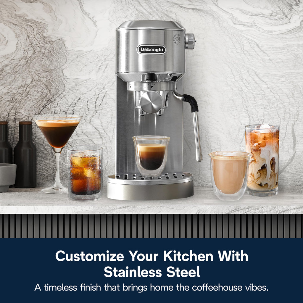 Compact Espresso Machine with Milk Frother F8153