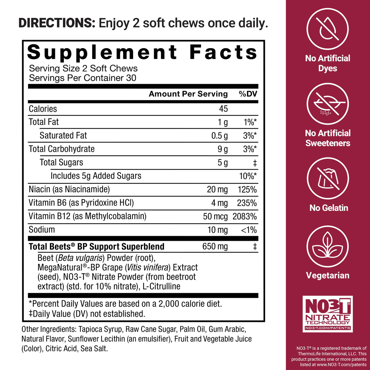Beets Nitric Oxide Supplement F975