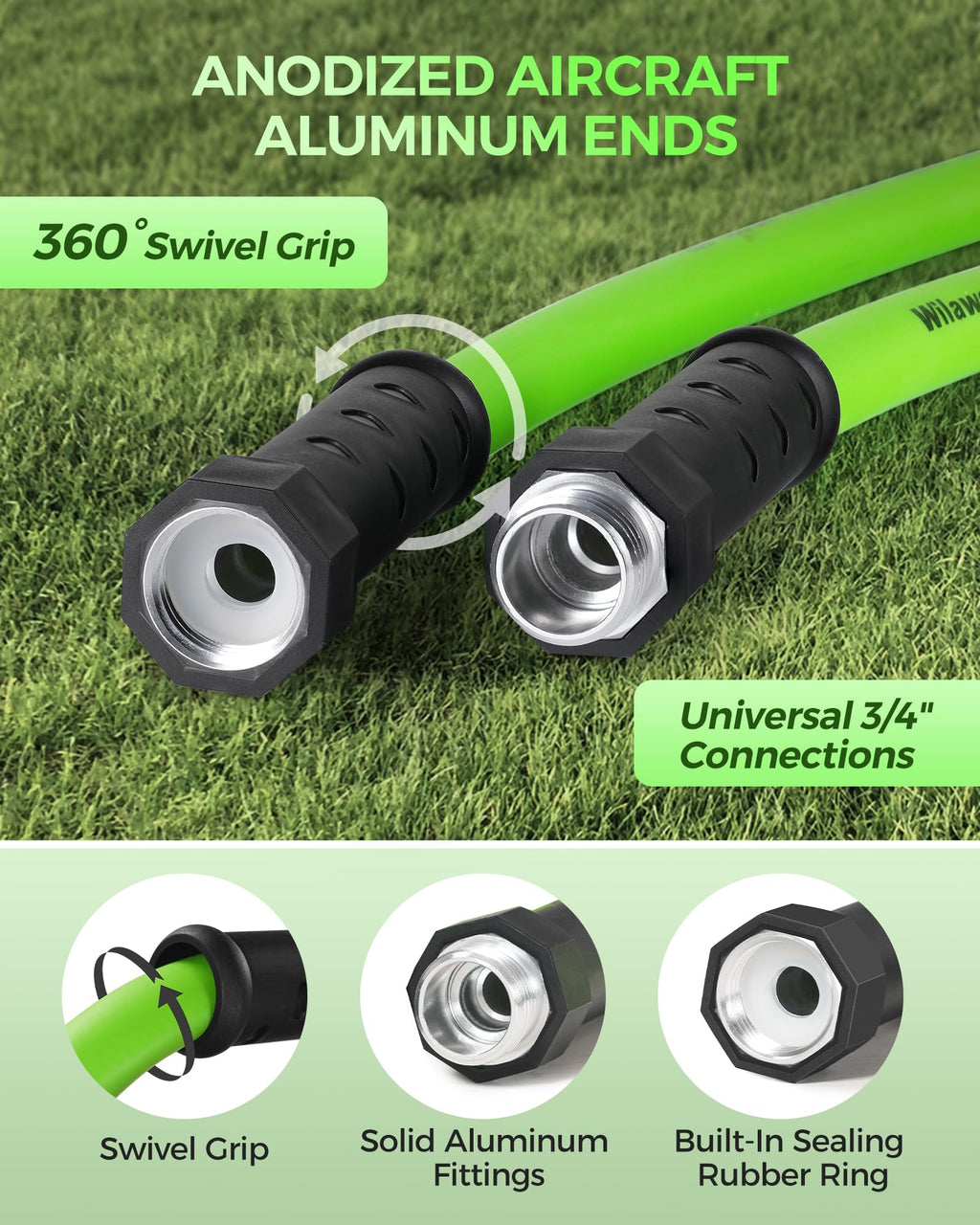 100 FT x 5/8" Heavy Duty Flexible Garden Hose Z10905