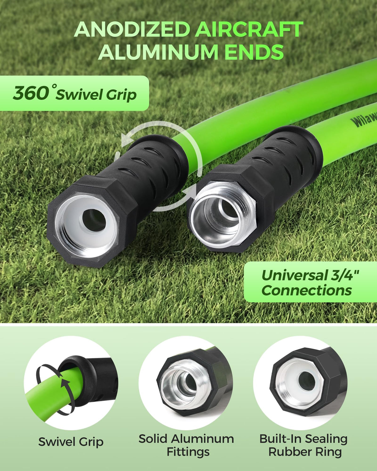 100 FT x 5/8" Heavy Duty Flexible Garden Hose Z10905