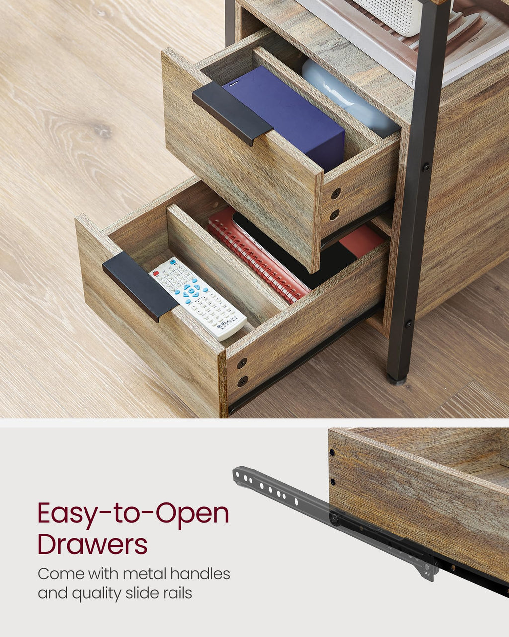 Side End Table with Charging Station Z504