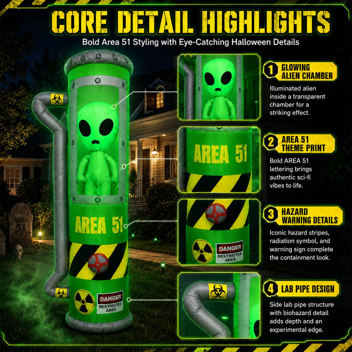 8FT Inflatable Outdoor Decoration with LEDs W1245