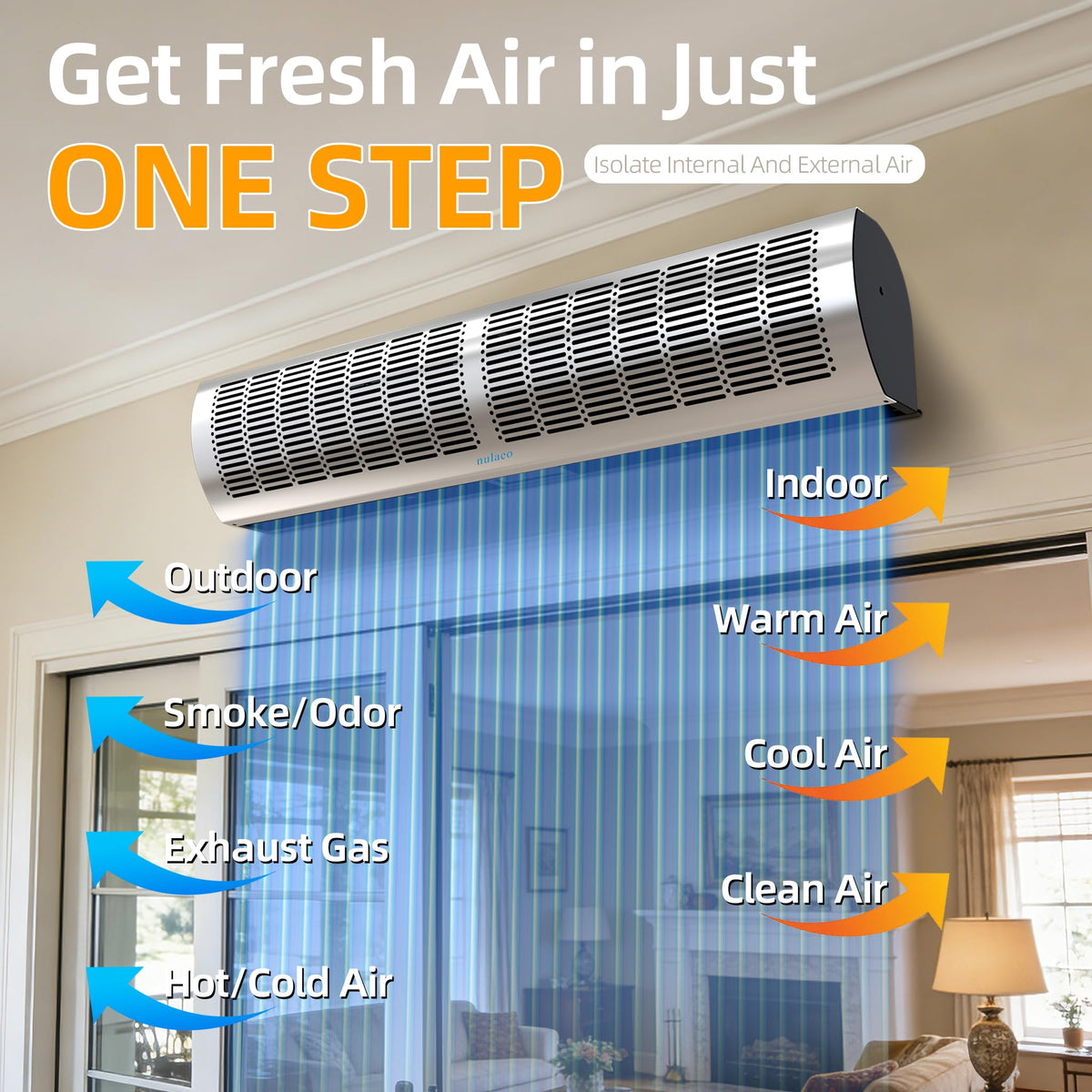 36'' Stainless Steel Wall-Mounted 2-Speed Air Curtain T53378