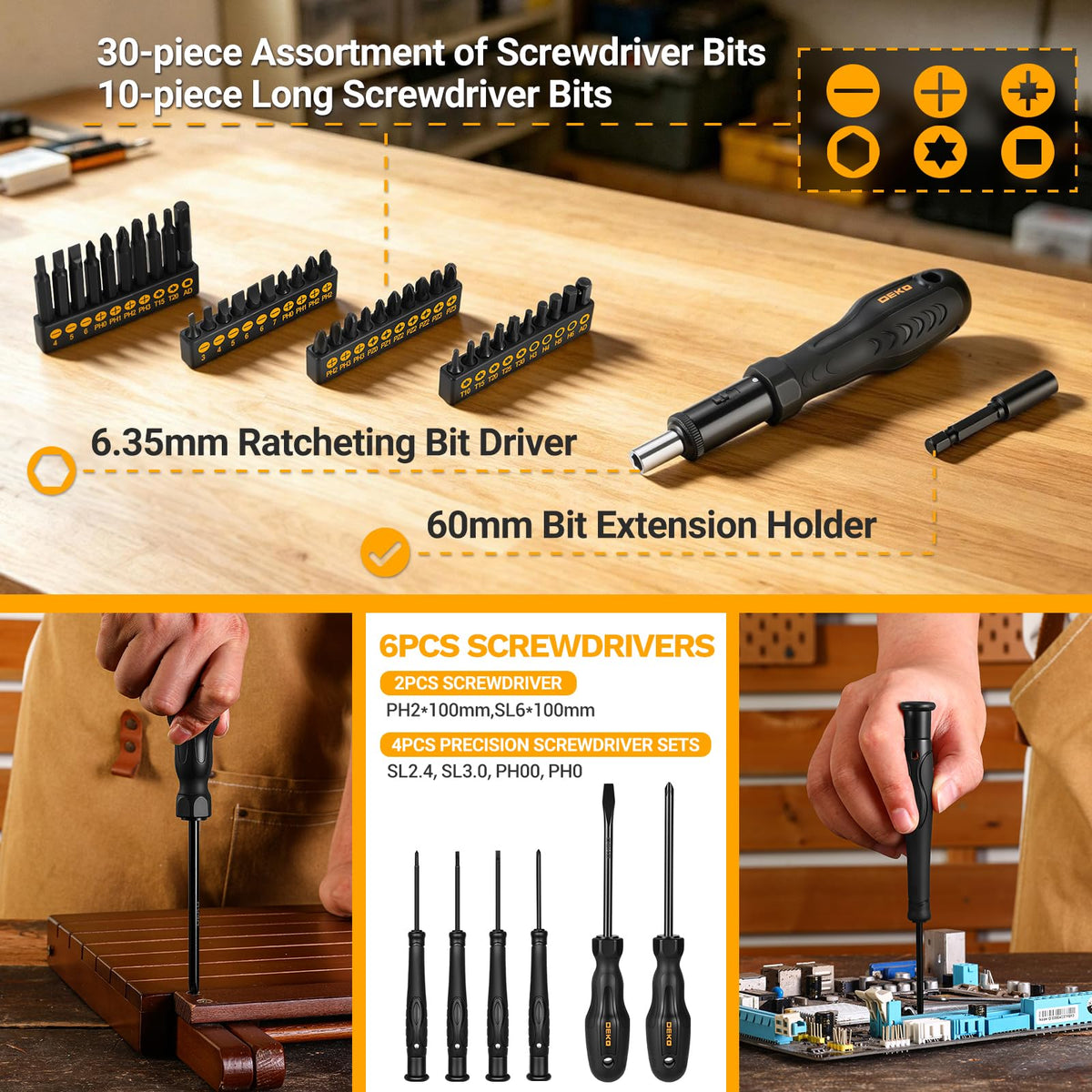 218-Piece General Household Hand Tool Kit with Storage Case Q728