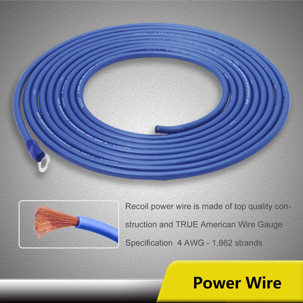 4 Gauge CCA Amplifier Wiring Kit with OFC RCA Cable A2549