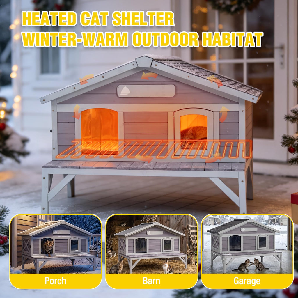 Waterproof Heated Cat House B577