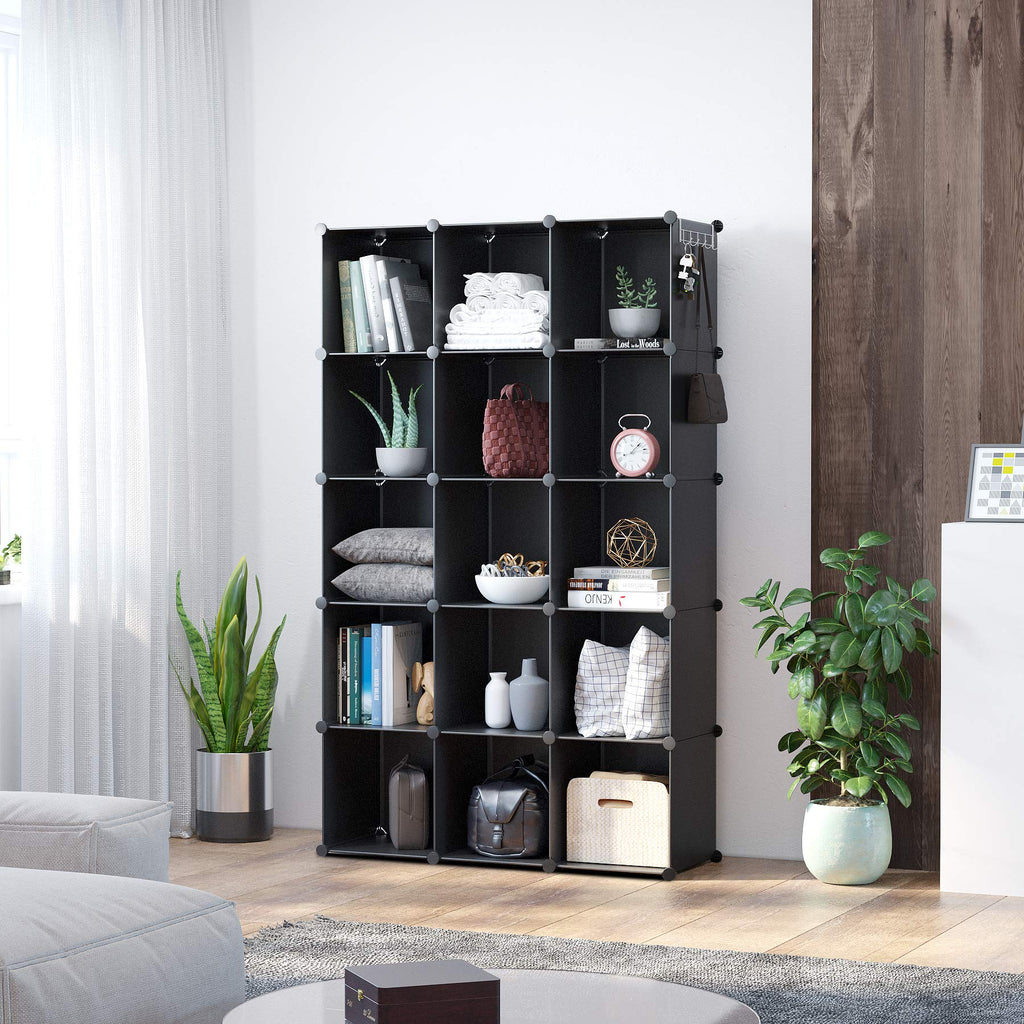 16 Cube Black Storage Organizer B544757