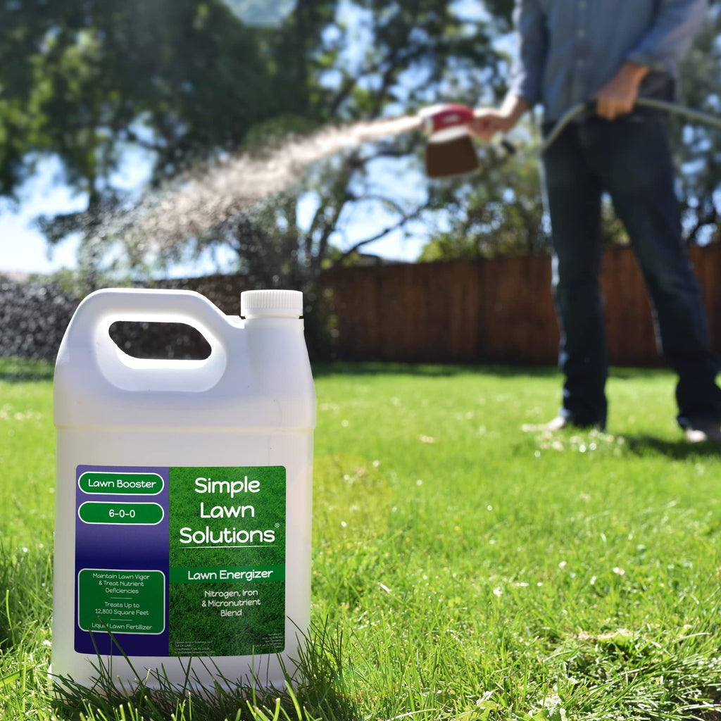 Commercial Grade Liquid Grass Fertilizer with Nitrogen, Iron, Micronutrients 1 Gallon W854586