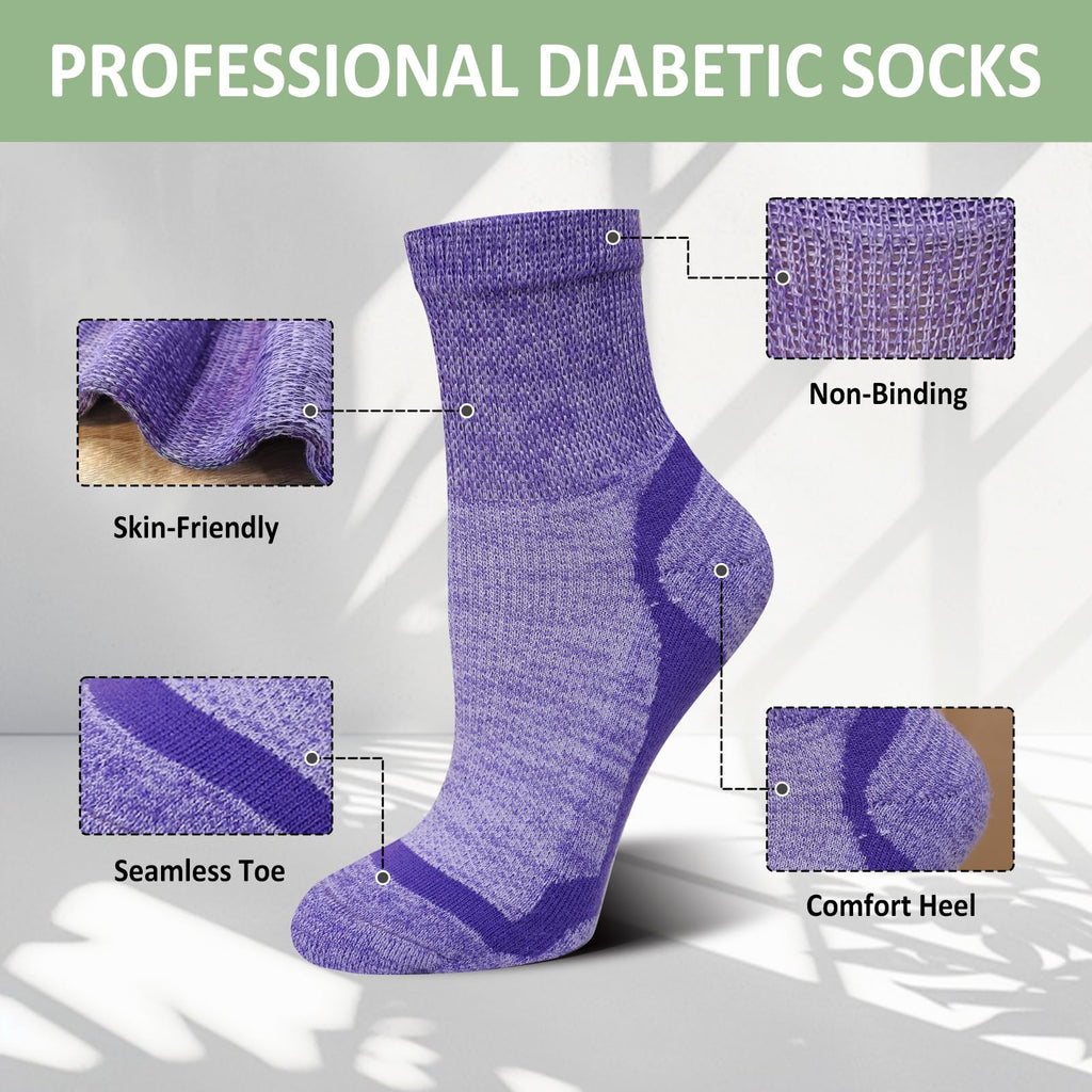 Bamboo Viscose Non-Binding Ankle Socks 5 Pairs H8907