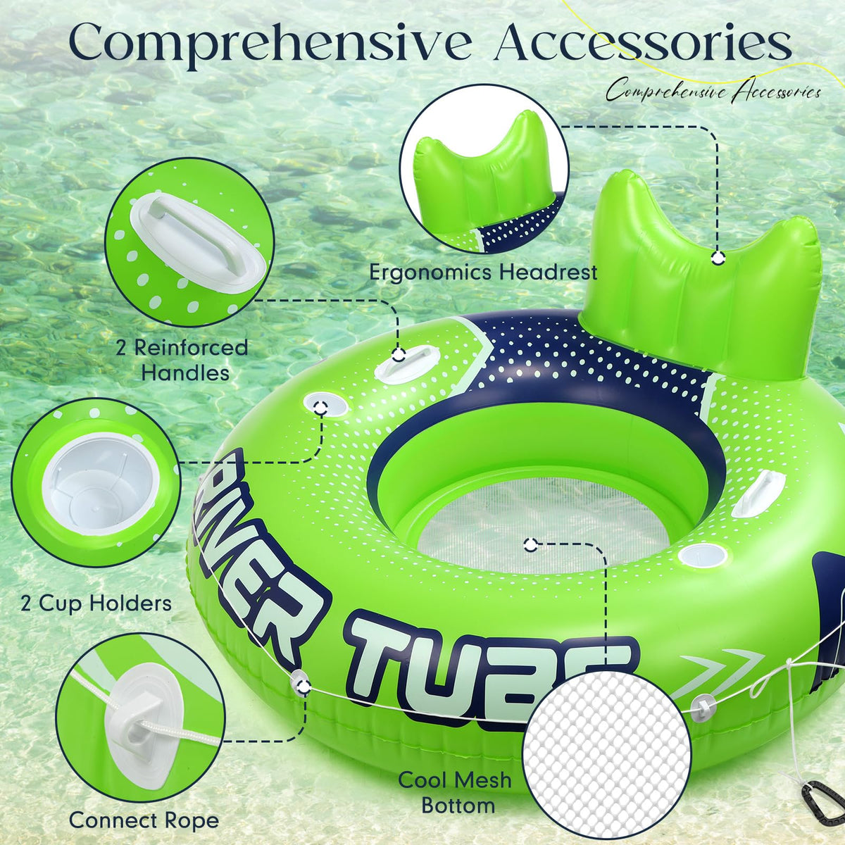 53" Heavy Duty River Tube Float 4 Pcs N2161
