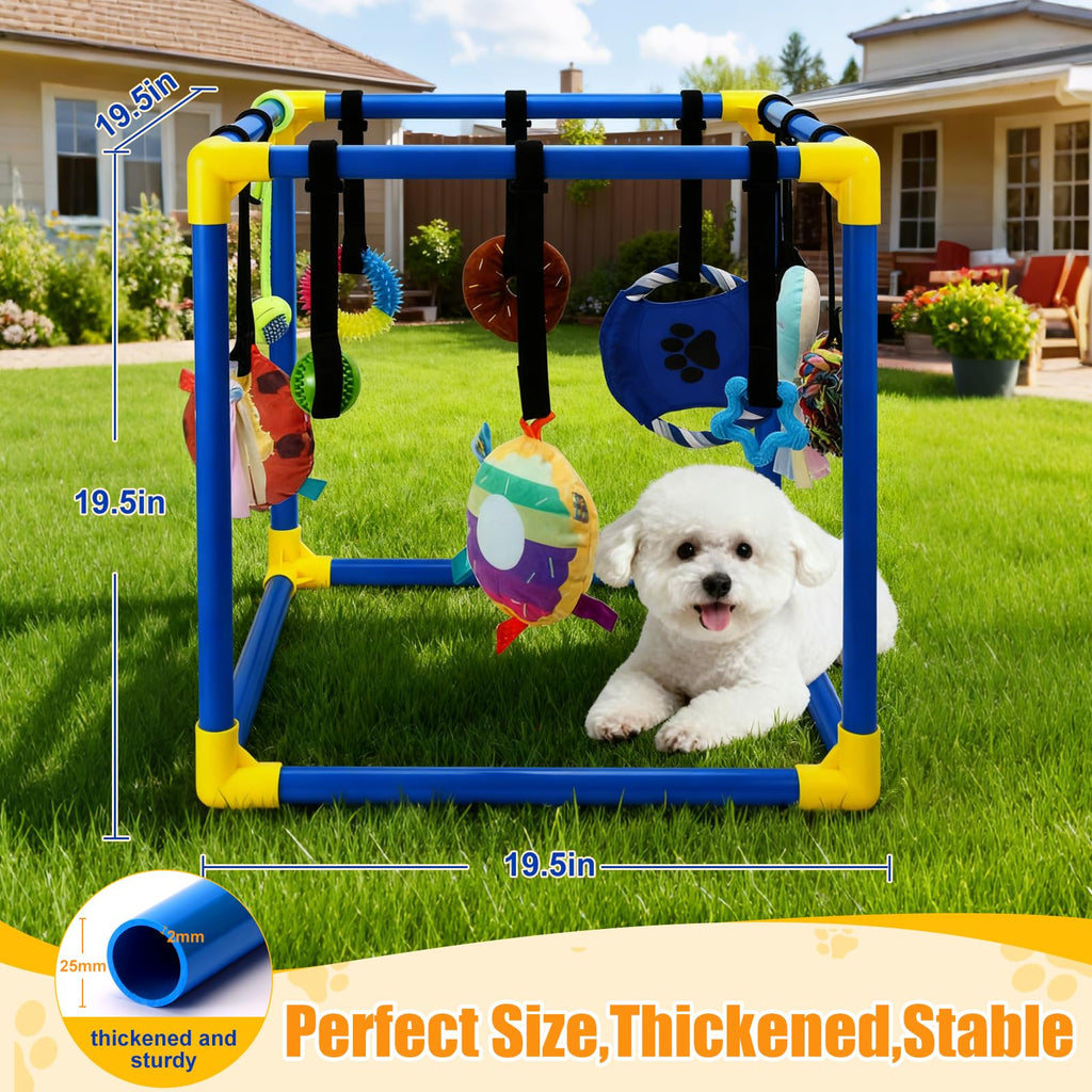 12 Toys Puppy Play Gym with Squeaky Toys F317043