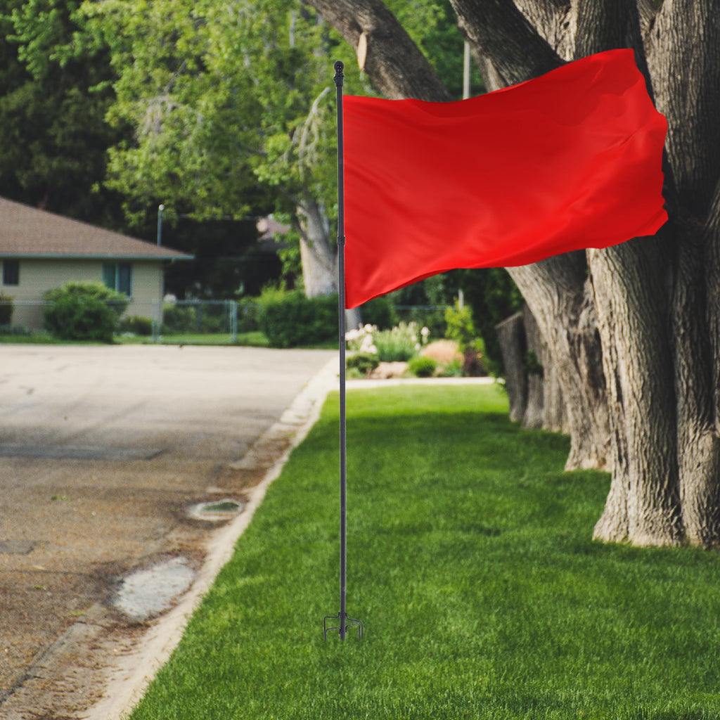 Heavy Duty in Ground Flag Pole Holder with 5 Prongs Base E498951