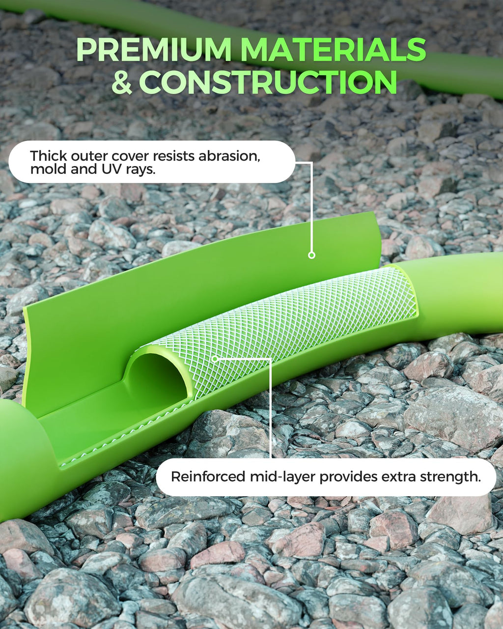 100 FT x 5/8" Heavy Duty Flexible Garden Hose Z10905