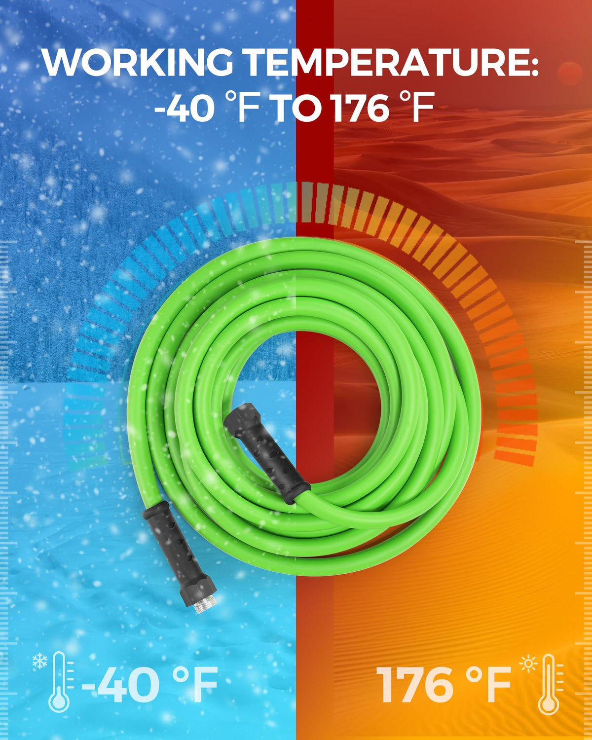100 FT x 5/8" Heavy Duty Flexible Garden Hose Z10905