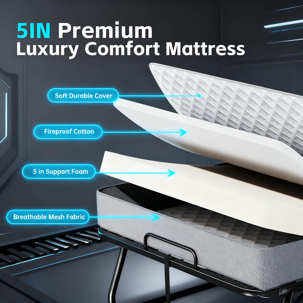 Folding Bed with Mattress C5701