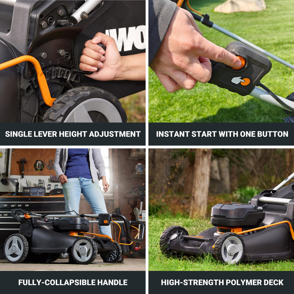 Cordless Lawn Mower, 40V 21" 3-in-1 Grass Mower F58508