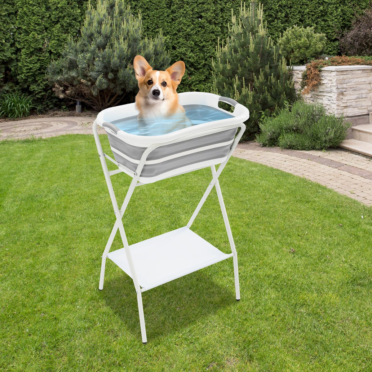 Foldable 2 in 1 Pet Bathtub with Stand W519