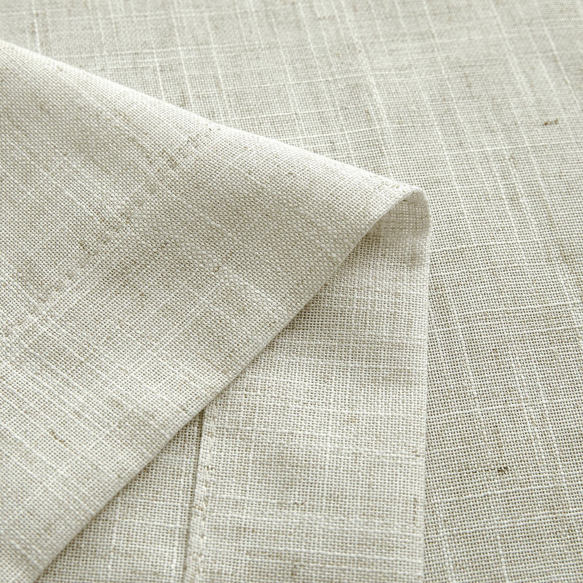 72 Inch Extra Wide Cream Semi Sheer Linen Curtains 2 Panels Set T726