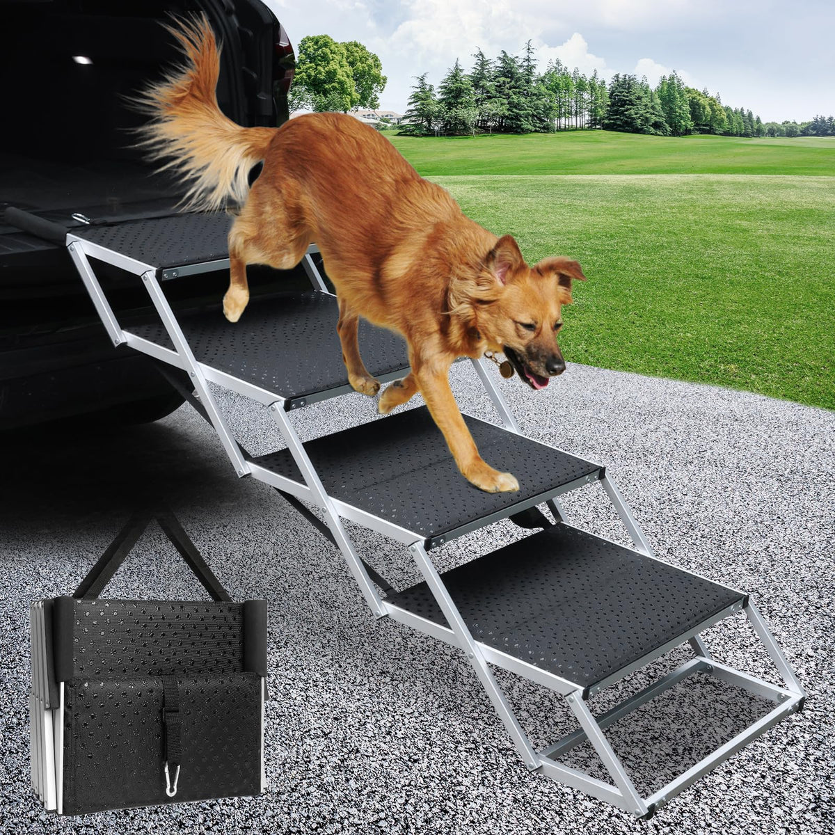 4-Step Non-Slip Pet Stairs F887472