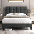 Full Size Upholstered Tufted Bed Frame with Headboard Q96515