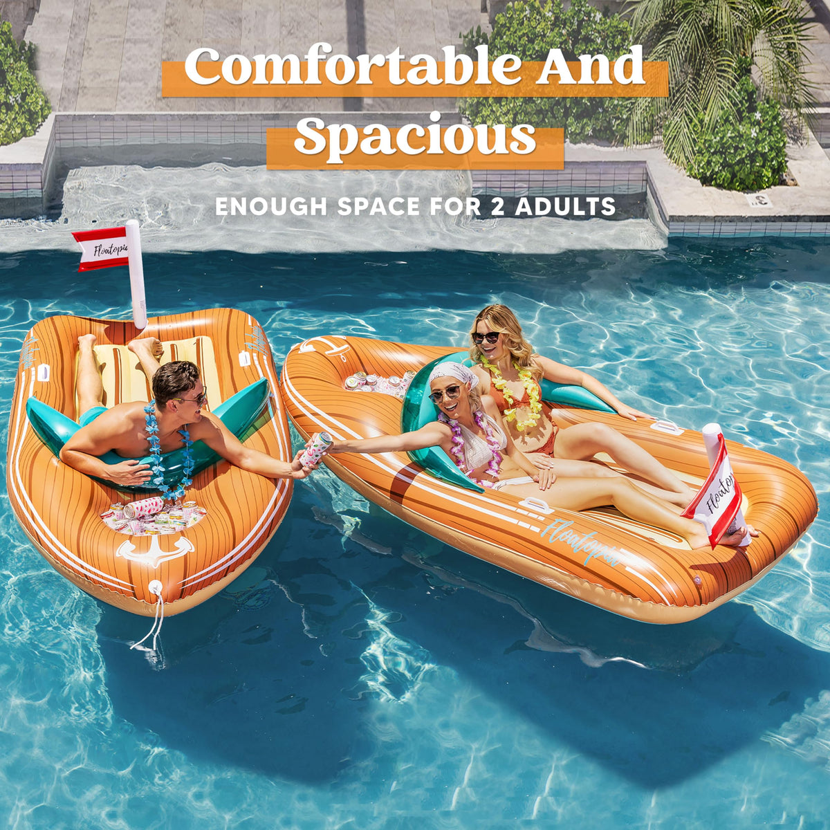 Inflatable Boat Float with Cooler U390